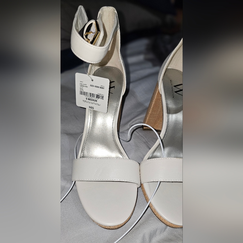 Worthington Women's Cream Heeled Sandals